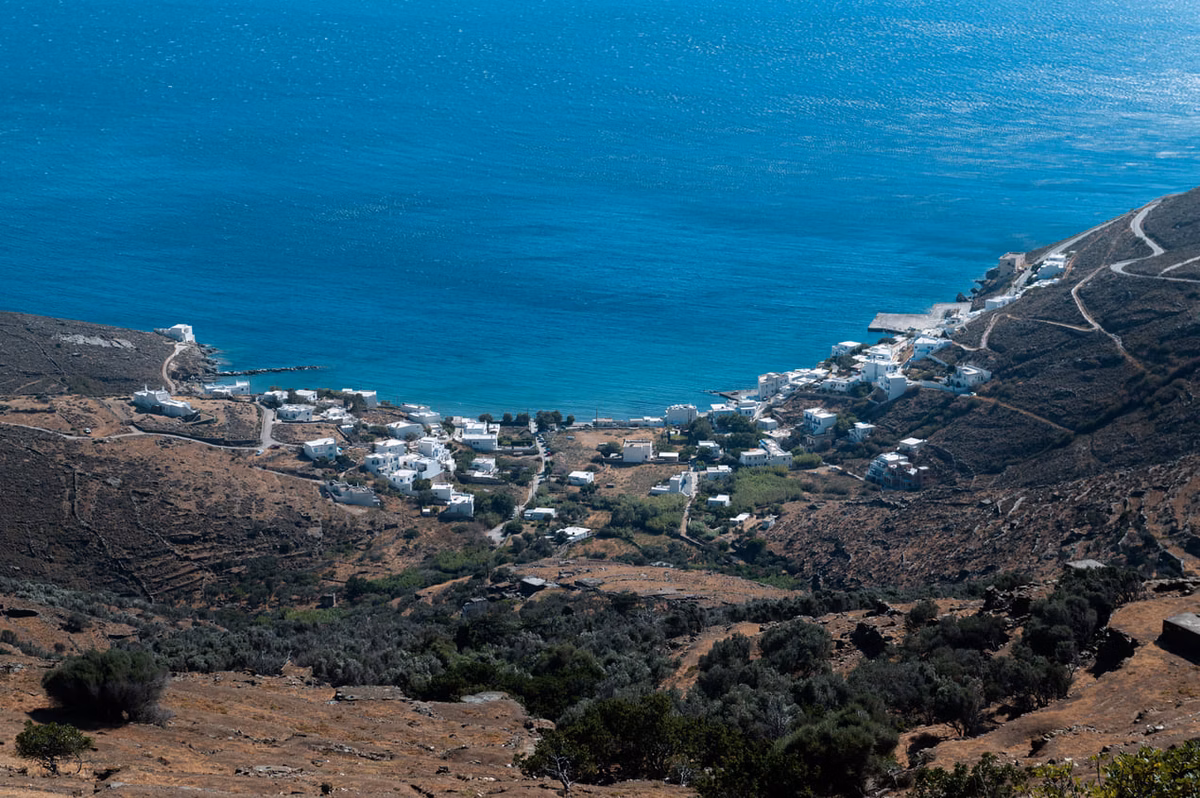 Folegandros cliffs and clear water
