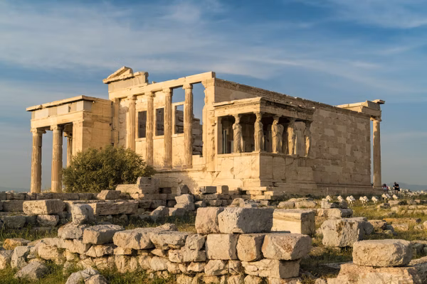 Greece athens exterior of erechtheion