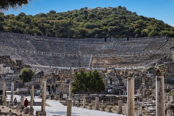 Amphitheatre in the ruins of ephesus