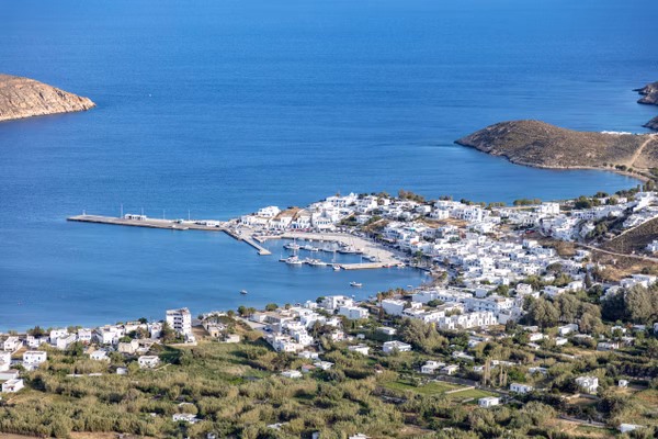 Serifos island cyclades aerial view
