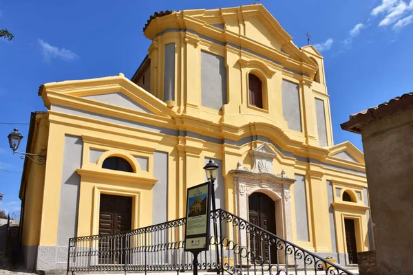 Church Chiesa del Carmine in Gerace Village, Italy