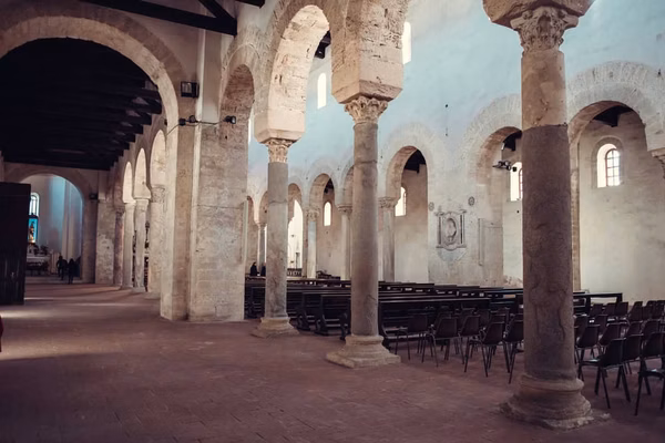 Internal of the Cathedral of Santa Maria Assunta, Gerace, Italy