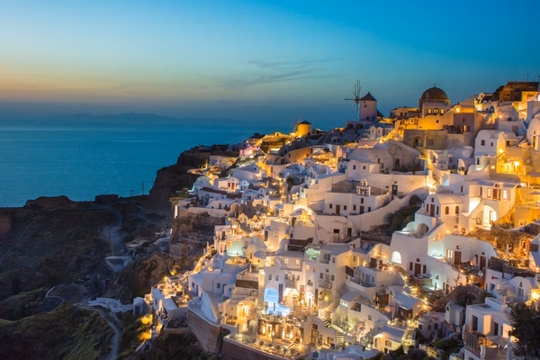 Oia at sunset