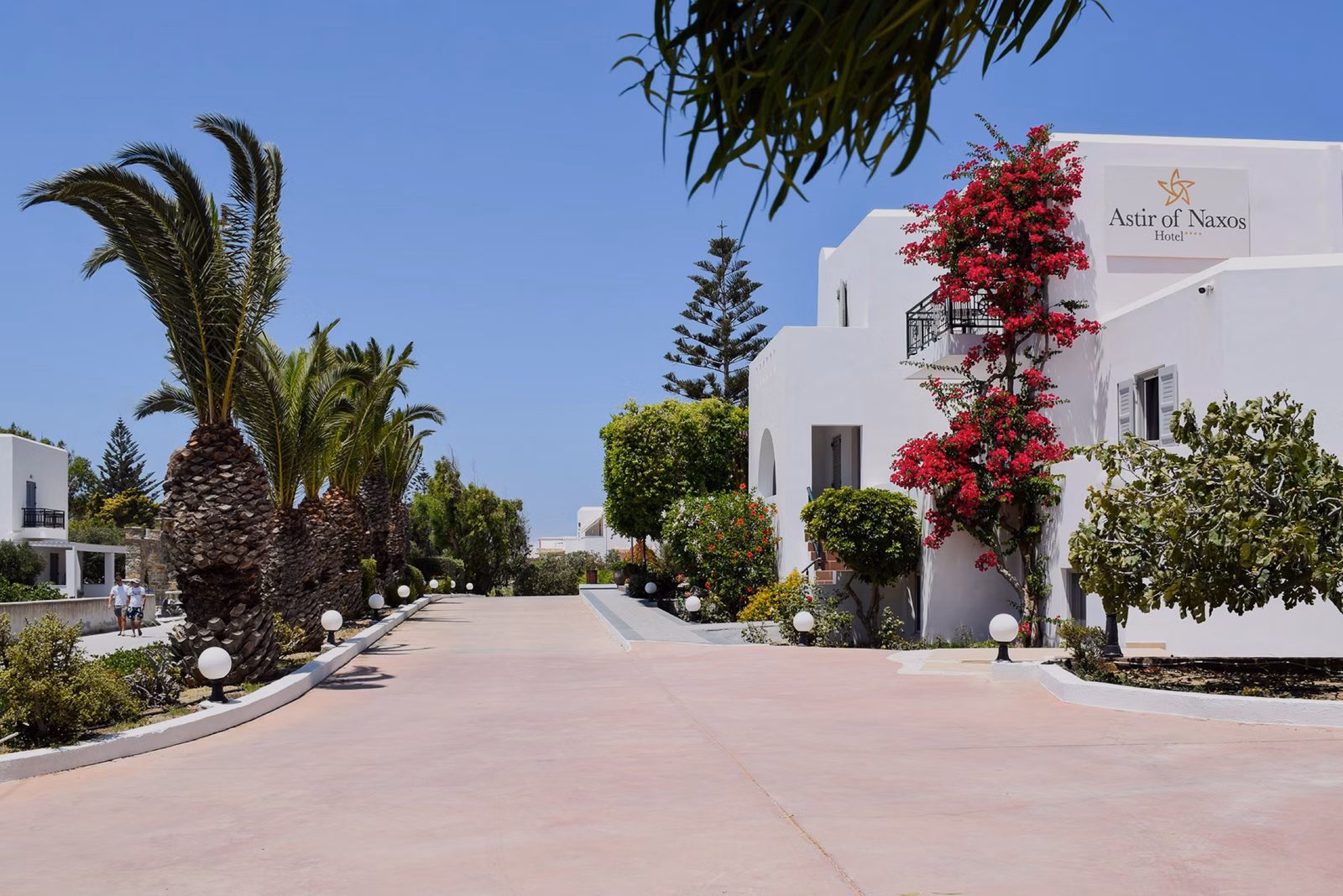 The gardens and pool at Astir of Naxos